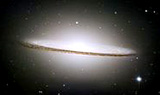 Kleines Foto zeigt die Galaxie M 104 (Sombrero)