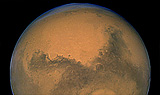 Kleines Foto zeigt Teilansicht des Planeten Mars