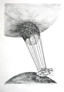 Bild eines künstlerisch verfremdeten Ballons, der in großer Höhe auf ein Hindernis prallt.